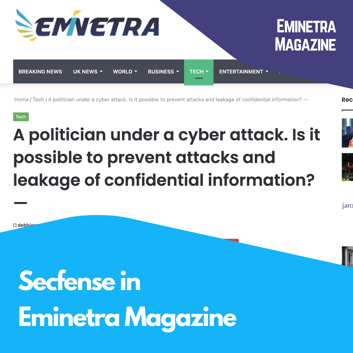 Secfense in Eminetra Magazine