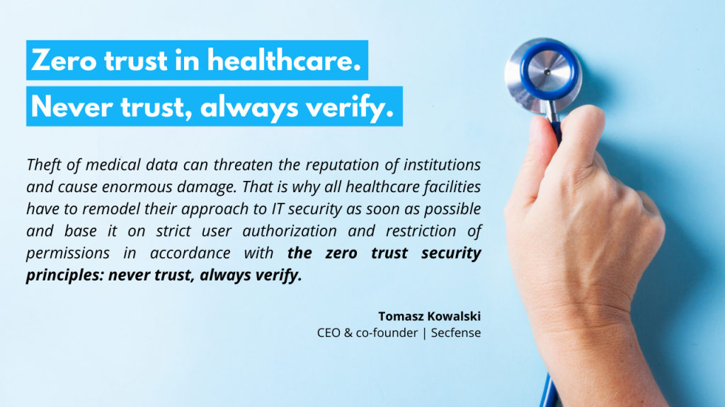 Secfense shows how to introduce zero trust security model in the healthcare sector