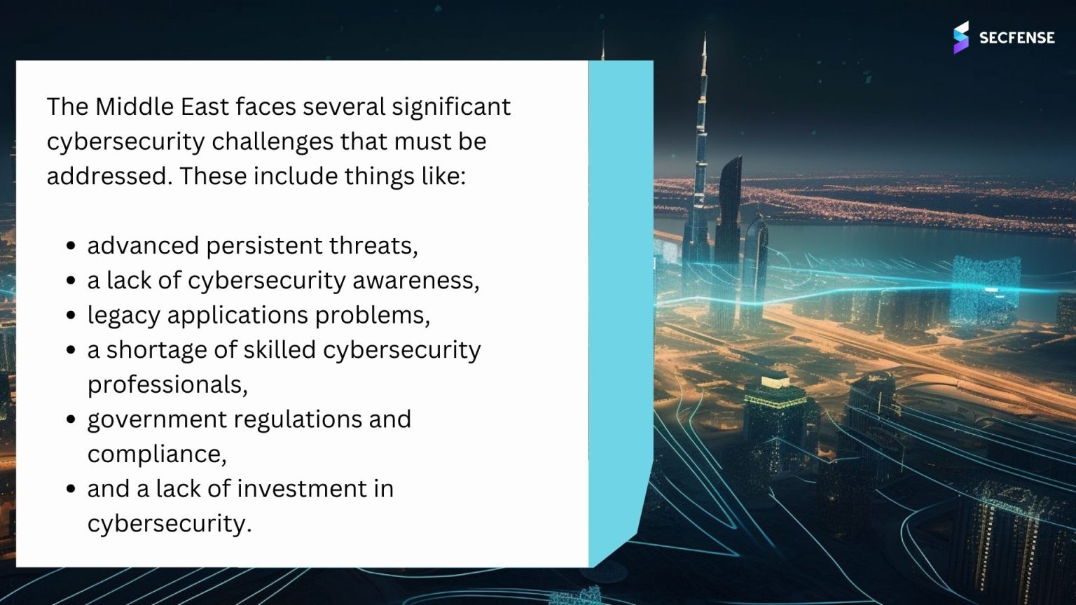 Secfense Helps Solve Cybersecurity Risks In The Middle East