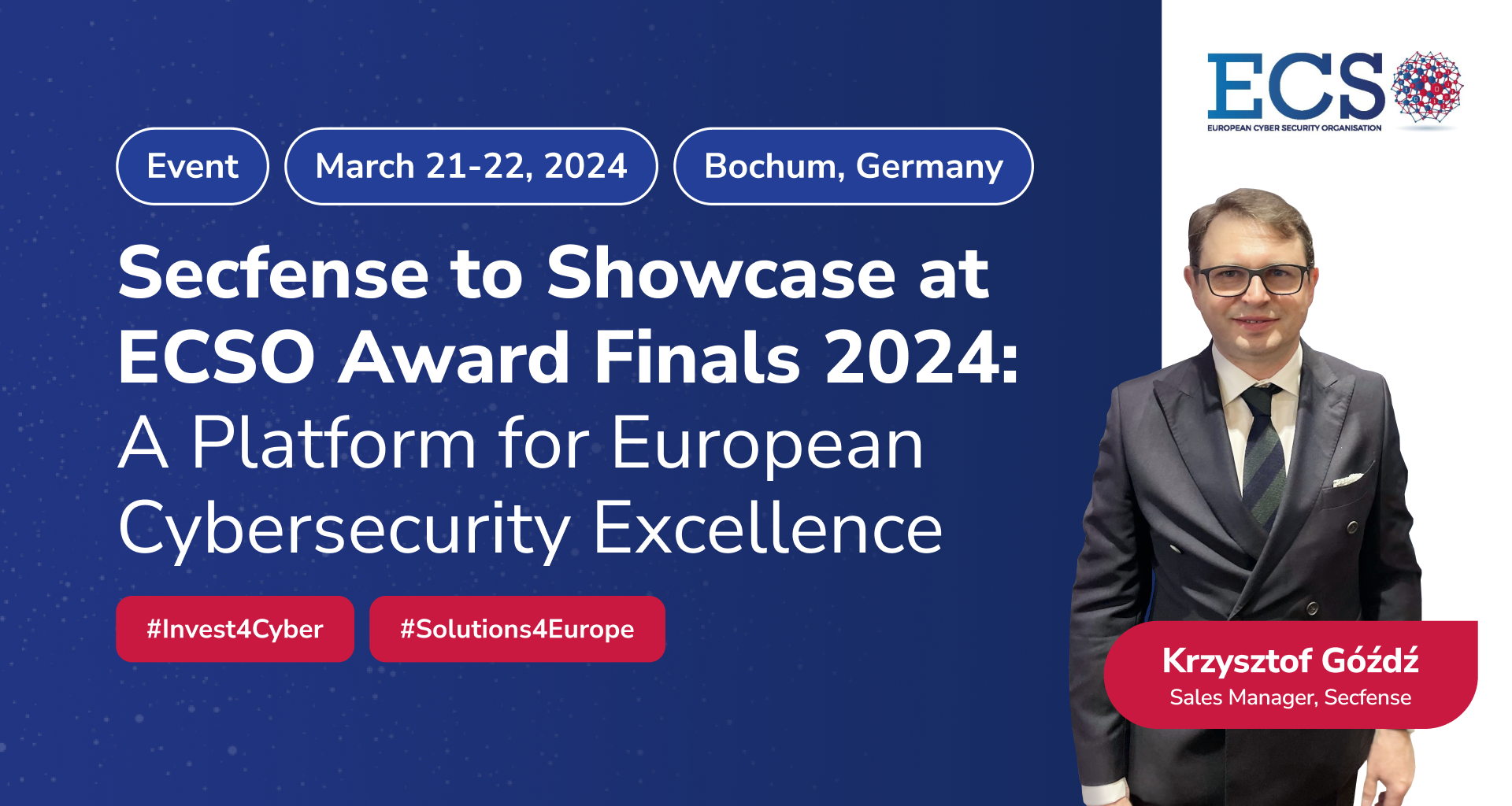 Secfense Showcase at the ECSO Award Finals 2024