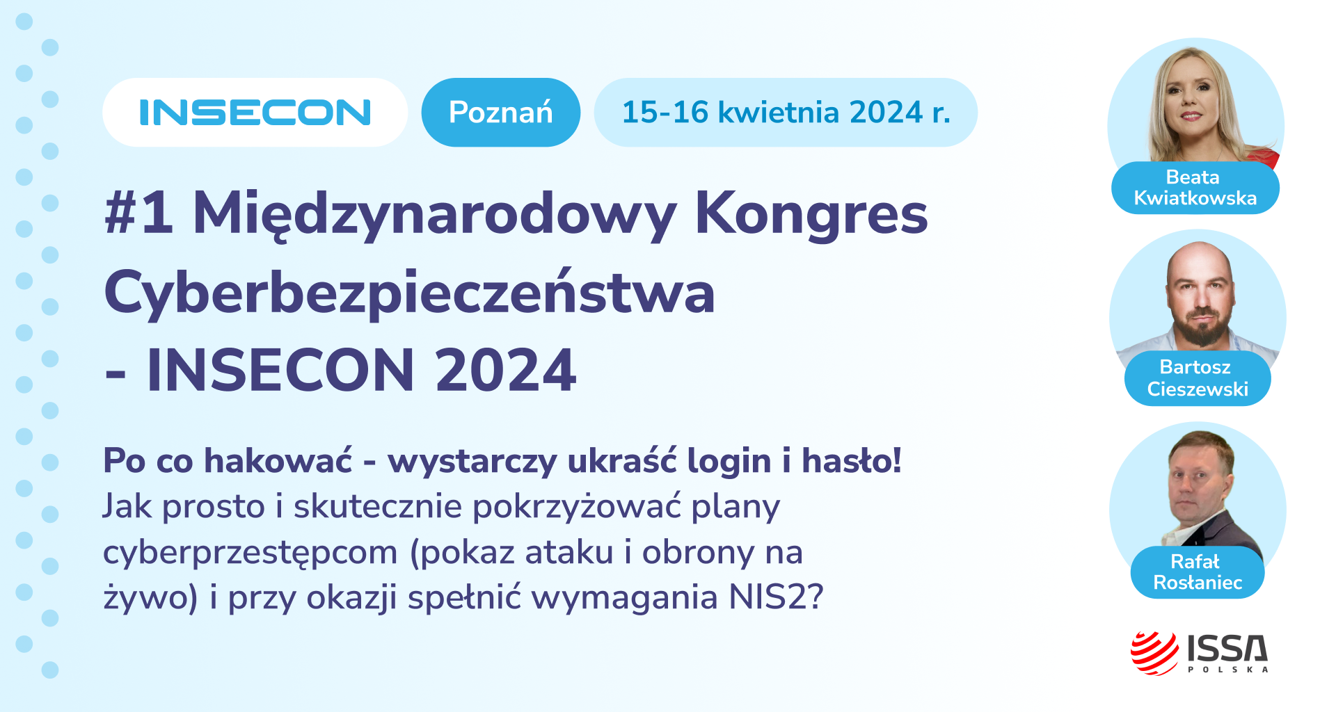 Beata Kwiatkowska i Bartosz Cieszewski na INSECON 2024