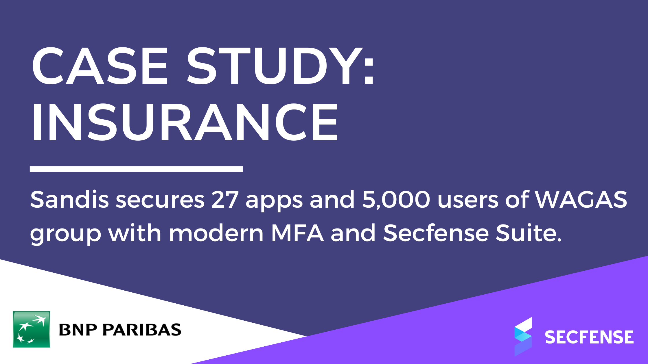 Sandis secures 27 apps and 5,000 users of WAGAS group with modern MFA and Secfense Suite.