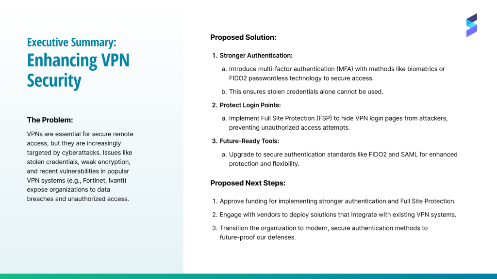 Executive Summary: Enhancing VPN Security